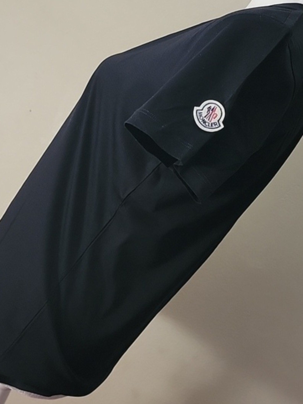 Moncler Black V-Neck Short Sleeve Shirt